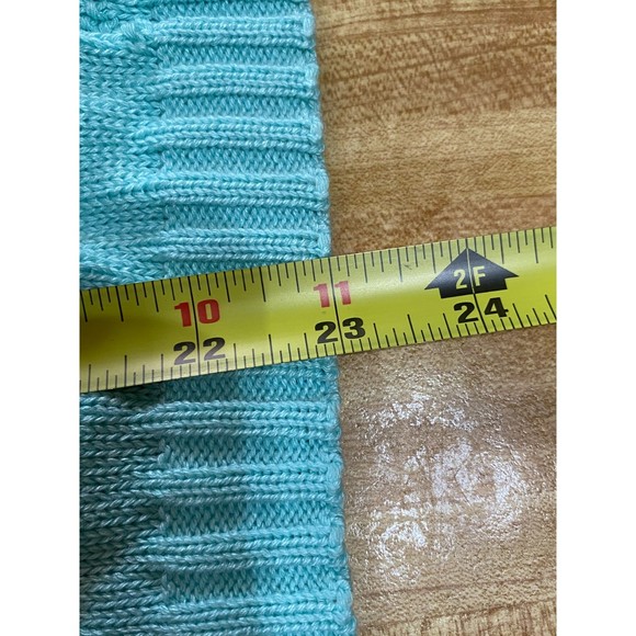 Sleeveless Embroidered Sweater Green Made In USA - Picture 5 of 5